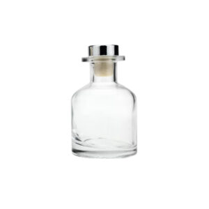 DIFUSOR VIDRIO TRANSPARENTE 150ML T/PLATA