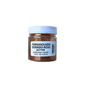 GLITTER TORNASOLADO DORADO - ROJO