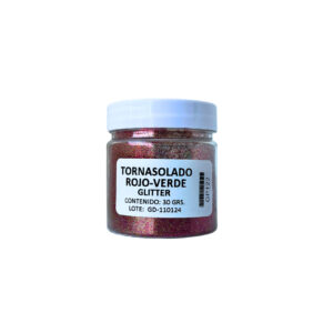 GLITTER TORNASOLADO ROJO - VERDE