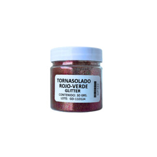 GLITTER TORNASOLADO ROJO - VERDE