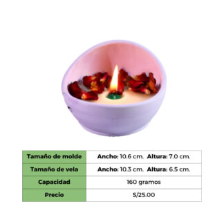 VASO VELA CUNA - MOLDE CEMENTO RESINA