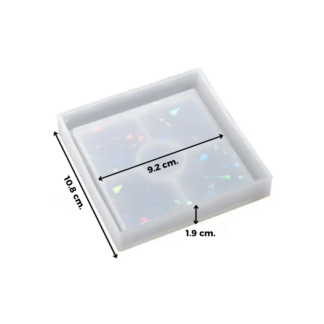 CUADRADO CON BORDE MOLDE CEMENTO/RESINA 2D