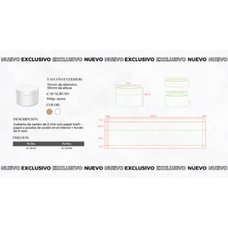 ENVASE CARTÓN BLANCO - 100 GRAMOS APROX.