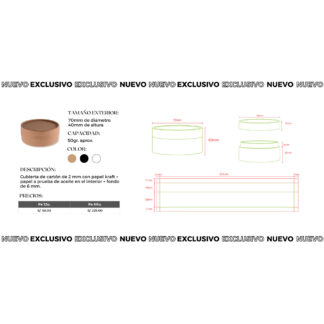 ENVASE CARTÓN BLANCO - 50 GRAMOS APROX.