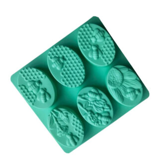 MOLDE ABEJAS OVALADA X 6 SILICONA