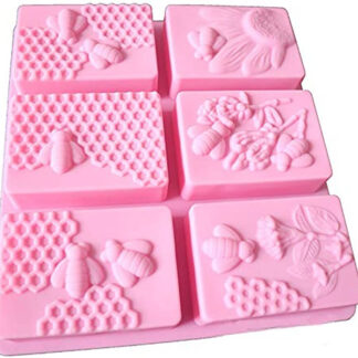 MOLDE ABEJAS RECTANGULARES X 6 SILICONA