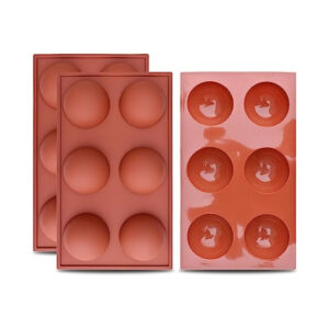 MOLDE DE SILICONA MEDIA ESFERA X 6