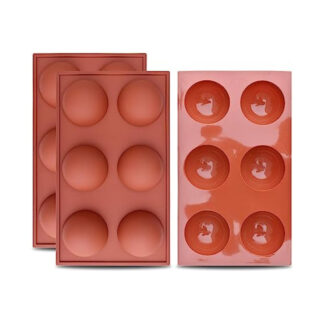 MOLDE DE SILICONA MEDIA ESFERA X 6