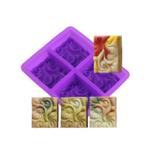 RECTANGULO ONDULADO JABON X 4 CAVIDADES - MOLDE