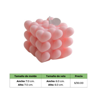 CUBO DE CORAZON MOLDE
