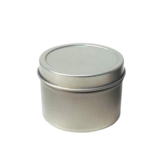 LATA PARA VELA PLATEADO Dia. 8.0cm. x H 4.5cm.