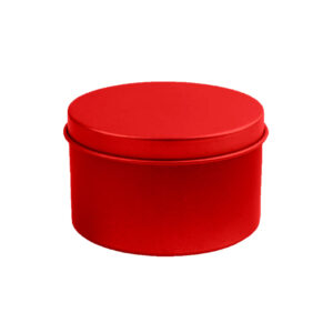 LATA PARA VELA ROJO Dia. 6.5cm. x Alt. 4.0cm.