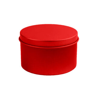 LATA PARA VELA ROJO Dia. 6.5cm. x Alt. 4.0cm.