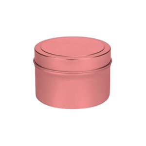 LATA PARA VELA ROSADO Dia. 8.0cm. x H 4.5cm.