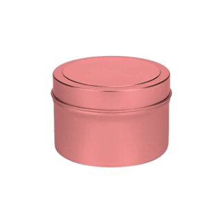 LATA PARA VELA ROSADO Dia. 8.0cm. x H 4.5cm.